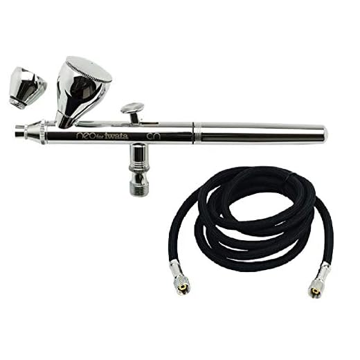 Aerógrafo Iwata Neo HP-CN con Manguera de aire trenzada Fengda 3m montaje 1/8"-1/8"