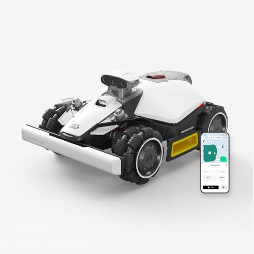 MAMMOTION LUBA mini 2 AWD 1000 Robot Tagliaerba per 1000m², Visione AI Tri-Camera e Posizionamento NetRTK, Mappatura Automatica, DropMow, Pendenza 80%, Altezza di Taglio 20-65mm