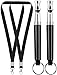 Dog Whistle, 2-Pack Professional Ultrasonic Dog Whistle to Stop Barking, Recall Training, Ultrasonic Silent Dog Whistle Training to Stop Barking Control Devices for Neighbors Dog, with Black Lanyard