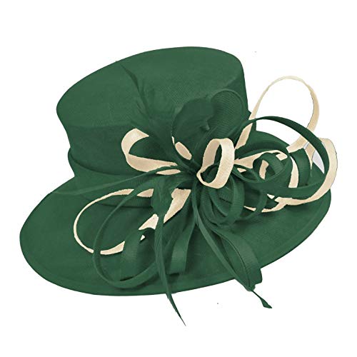 Chapeau bibi vert émeraude Caprilite pour un mariage mémorable