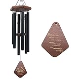 ASTARIN Personalized Wind Chimes Outdoor, 44 Inch Memorial Wind Chimes with 6 Tuned Tubes, Christmas Wind Chimes Gifts for Loved One Show How You Care with Special Words