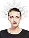 Fantherin Mary Halo Crown Headband Goddess Zip Tie Spiked Halo Crown Halloween Costume Headpiece Headdress for Cosplay Party (Silver)