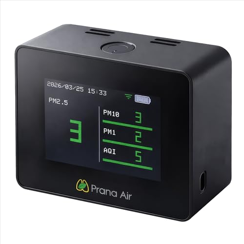 Image of Prana Air Pocket PM2.5 Air Quality Monitor, WiFi, Portable AQI Meter with Real-Time Readings and Smart App Connectivity
