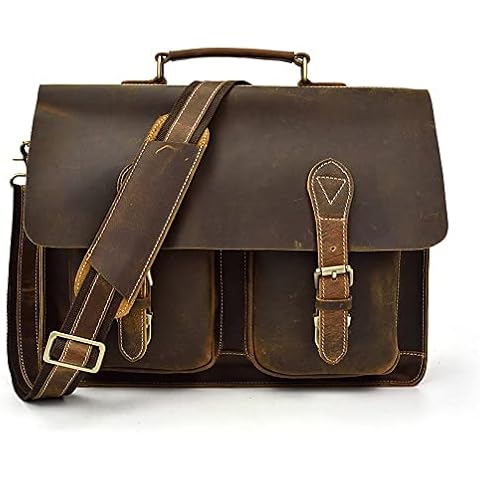 WYCJK 1pcs Retro Handmade Men's Briefcase Computer Bag Casual Shoulder Bag Business Handbag x 29cm x 9cm ) Cover