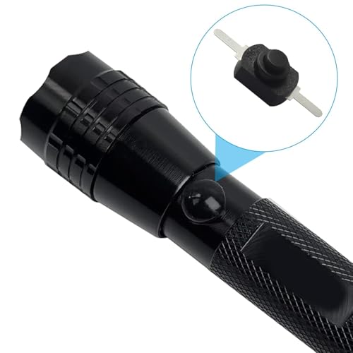 Miniatura 5 de Huaziz 50 Piezas Negro Interruptor De Botón Automático De 2 Pines Mini Interruptor De Encendido Apagado Para Linterna Smd Tipo Lámpara De Luz Enchufe Pared Dc 30 V 1 A