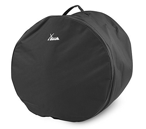 XDrum Classic Drumbag, Schlagzeugtasche für Bass Drum Größe 20x18 (Durchmesser: 20, Tiefe: 18, wasserabweisend, Innenpolsterung, stabiler Tragegriff) Schwarz