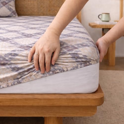 Image of AAZEEM Microfibre Double Bedsheet 100% Microfibre Full Size Sheets Set, Soft & Comfy Thick Full Fitted Bed Sheets Set, Machine wash | White |Bedsheet Size -90 X 100 Inches Pillow 17 X 27 Inches |