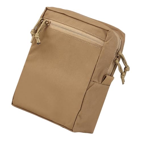 Tessitura Borse Marsupio Multiusa Campeggio Esterna Borsa Telefono con Attacchi per Escursionismo Caccia marrone nylon