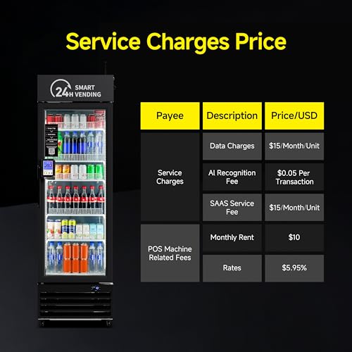 HAHA US360 Vending Machine with Card Reader, Combo Snack & Drink Machine, ...
