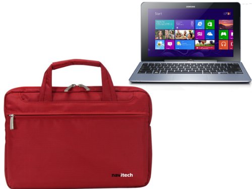 Rubin rote Premium Wasser wiederständige Shock sichere Ultrabook/Laptop/Tablet trage Tasche/Case speziell für das Samsung Ativ Smart PC/Pro