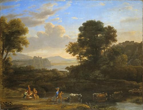 Toile wall art peintures paysage pastoral Claude Lorrain affiche artistique 60x90cm