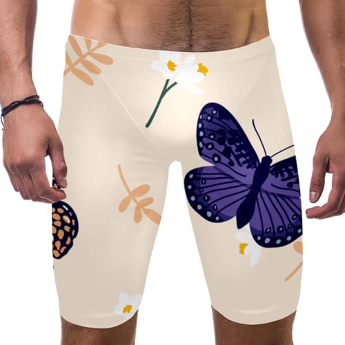 Jammers de natación mariposa púrpura traje de baño hombres para entrenamiento racing