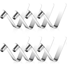 8 Pieces Paddle Spring Snap Clips - Tent Pole Spring Clips, Stainless Steel Push Button Snap Clip, Kayaks Tent Pole Clip Pushes Button Springs Locking Tube Pins for Kayak Paddles Camping Tents Poles