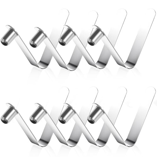 8 Pieces Paddle Spring Snap Clips - Tent Pole Spring Clips Stainless Steel Push Button Snap Clip Kayaks Tent Pole Clip Pushes Button Springs Locking Tube Pins for Kayak Paddles Camping Tents Poles