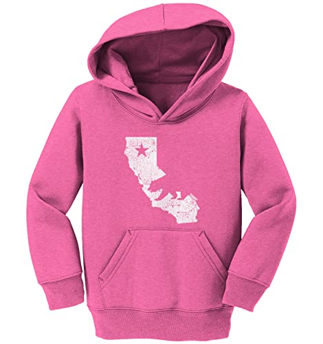 Tcombo Cali State Map - California Bear Flag Toddler/Youth Fleece Hoodie