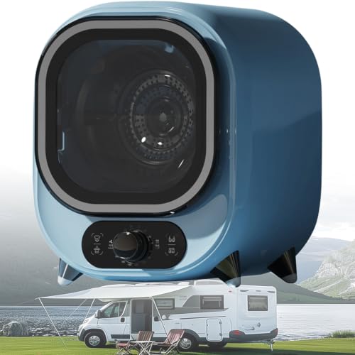 Sjyclaviger Secadora De Ropa Giratoria PortáTil, Secadora De Condensador PequeñO, 0.8 Kg De Capacidad, CirculacióN De Aire Caliente Tridimensional De 360° Blue-B