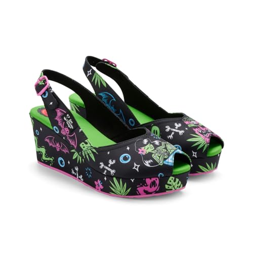 Image of Hot Chocolate Design Funky Women's Peep Toe Wedge Sandals