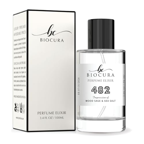 BIOCURA BC Perfume 482 Inspired by Jo M Wood Sage & Sea Salt For Women & Men Replica Fragrance Dupes Eau de Parfum Spray Bottle 3.4 Fl Oz/100ml-X1