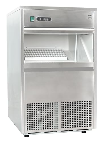METRO Professional Machine à glaçons GIM1050B, acier inoxydable, 60.4 x 49.8 x 83.1 cm, 260 W, 50 kg / 24 h, forme : cône creux, argent