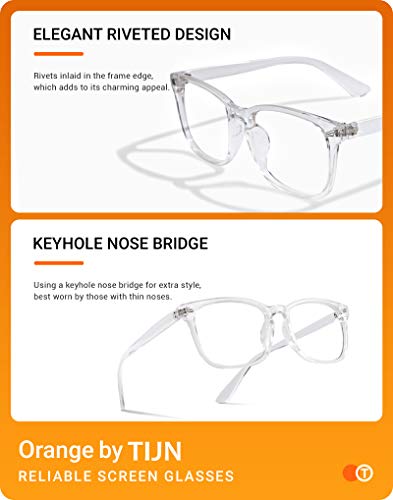 Tijn Unisex Stylish Square Non-Prescription Eyeglasses Glasses Clear Lens Women Men Eyewear #TOP4