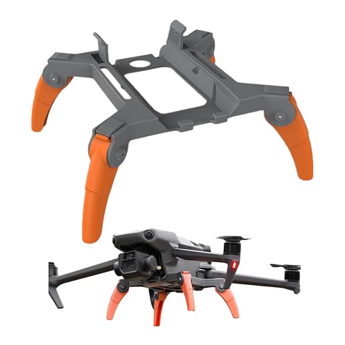 Carrello di atterraggio per droni, 1 set, grigio-arancio, compatibile con DJI Mavic e Classic, le gambe di atterraggio proteggono il cardano e il sottoscocca, sottostruttura per atterraggio morbido
