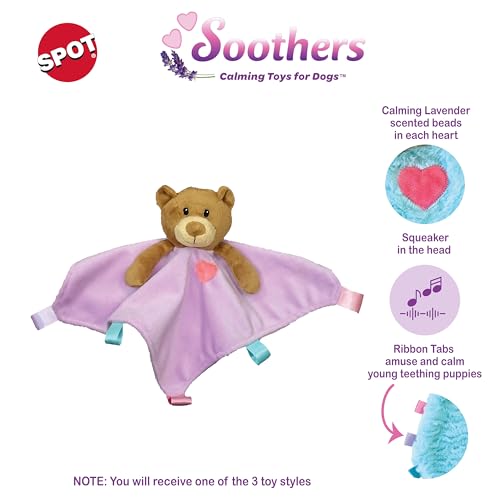 Image of SPOT Soothers Heartbeat Bunny - 12in Calming Plush Dog Toy with Realistic Heartbeat, Lavender Scent & Squeaker, Crate Training Sleep Aid - 1 of 3 Assorted Colors, Sent at Random