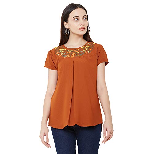 Image of Go.4.it Women's Top with Multi-Color Embroidery