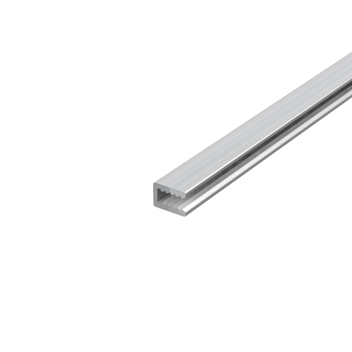 U - Profil mit 3mm Innenmaß aus Aluminium für Stegplatten, Glas, Kunststoffplatten (1150mm)
