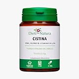 Dieti Natura 200 Cápsulas de Cistina para el Cabello con Vitamina B6 - Vitaminas para el Cabello Mujer y Hombre - Previene la Caída del Cabello - Hair Vitamins para el Cabello - Sin OGM