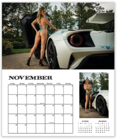 2026 Hot Girls & Cool Rides Deluxe Wall Calendar, with Free Poster, Pin Ups Cars Trucks - Image 3