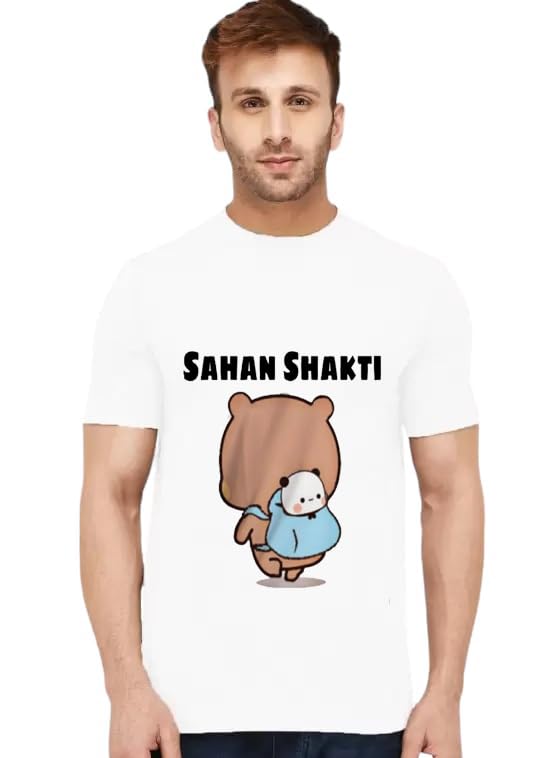 GS Grow n ShineT-Shirt for Men Round Neck Polyester Graphic Printed Comfortable Lightweight Summer T-Shirt for Men