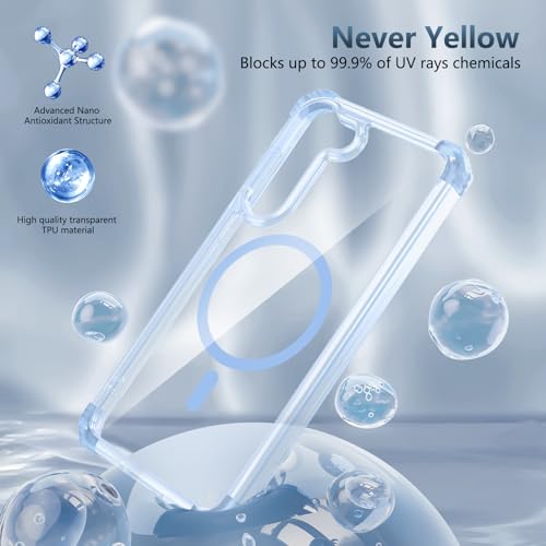 Funda magnética Samsung Galaxy S23 Plus delgada y transparente 3