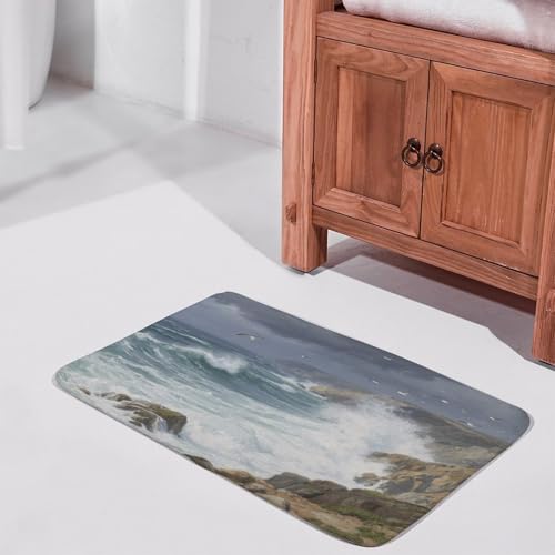 Alfombras de baño para suelo de duchas absorbentes y esponjosas 3