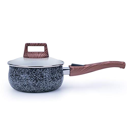 H&RB Sartén De Salsa Antiadherente De Piedra Gris 1.6L, 16CM