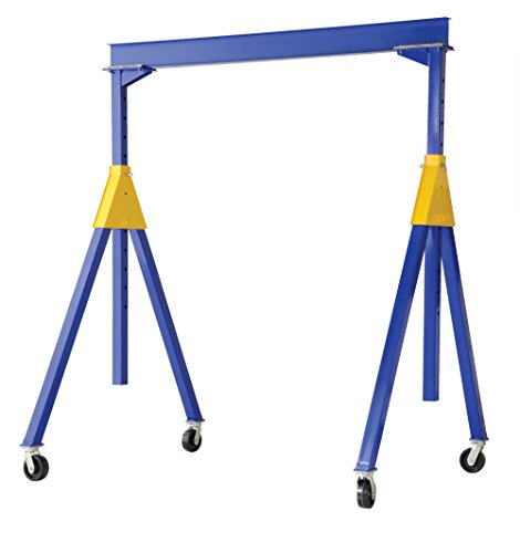 Vestil AHSN-4-10-16 Knock-Down Adjustable Steel Gantry Crane, 4000 lb. Capacity, 10' x 16', Blue