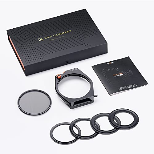 K&F Concept X-Pro Metal Square Nd Filter Holder + 95Mm Circular Filter + 4 Filter Adapter Rings Kit For Camera Lens #TOP7