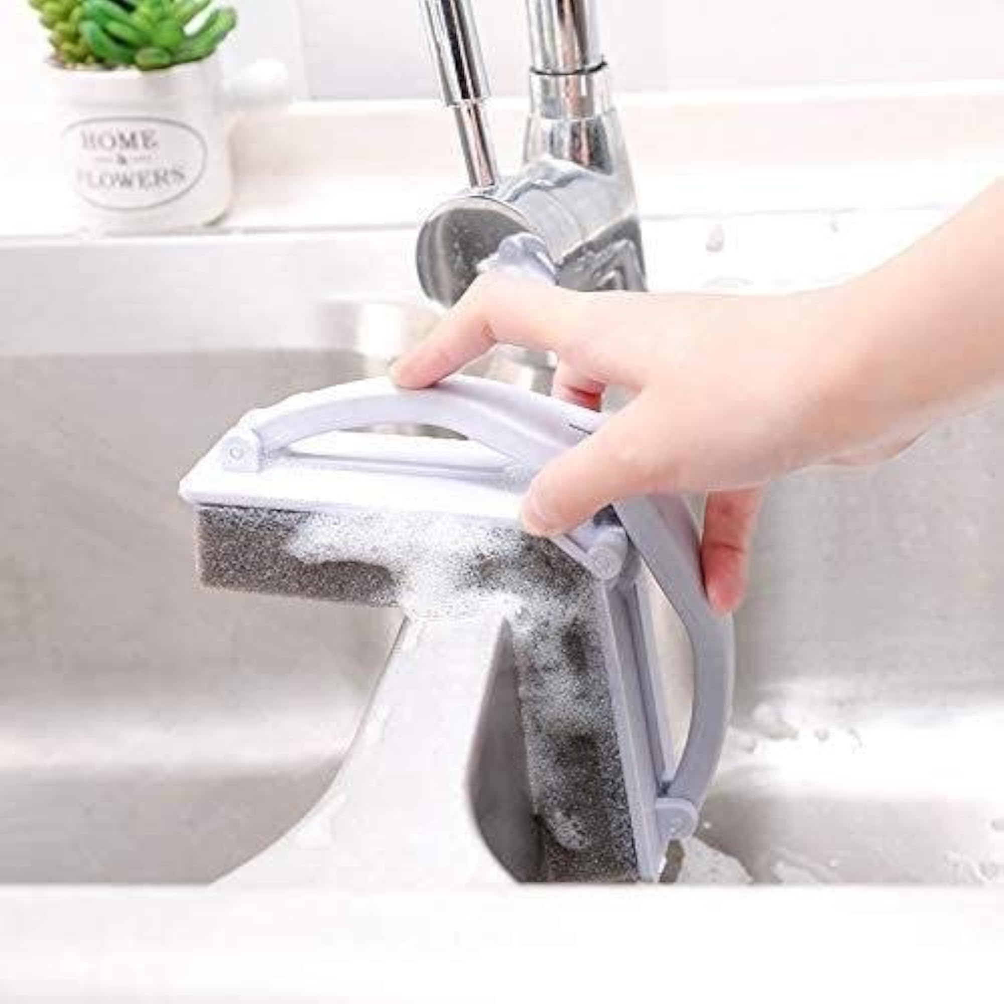 Folding Multi-Purpose Cleaning Brush, Multicolor