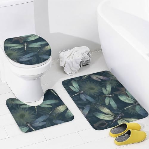 Tapis de douche libellule antidérapant et imperméable pour sol sécurisé