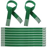 TOPPERFUN 10 Mini Bufandas Navideñas Verdes de 15X30 CM para Botella de Vino y Muñecas Bufandas Decorativas Dobles de Felpa para Manualidades y Detalles de Fiesta