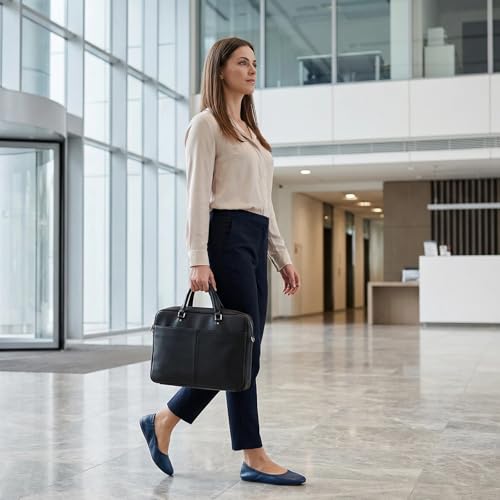 Image of Women's Ballet Flats Shoes Dress Slip on Shoes | PU Leather Teacher Business Casual Loafers Non Slip Low Heel Dressy