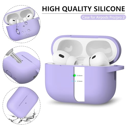 Image of Ljusmicker for AirPods Pro Case Cover with Cleaner Kit,Purple