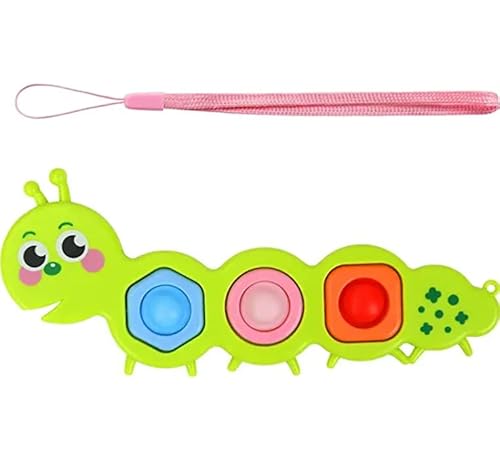 Pop Fidget Toys Push Bubble Pop Keychain Toys Caterpillar Shape Fidget Toy Mini Stress Relief Hand Toys Hard Shell Toy Cheap For Kids And Adults #TOP5