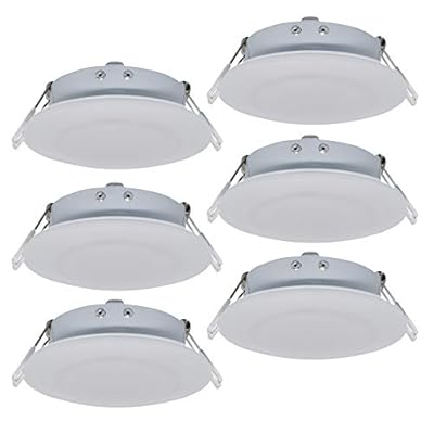 Facon 4.5Inch LED RV Puck Light, DLFST4-008, Full Aluminum Recessed LED Ceiling Lights, 12V Interior Light for RV Motor-Homes Camper Caravan Trailer Boat (Pack of 6)