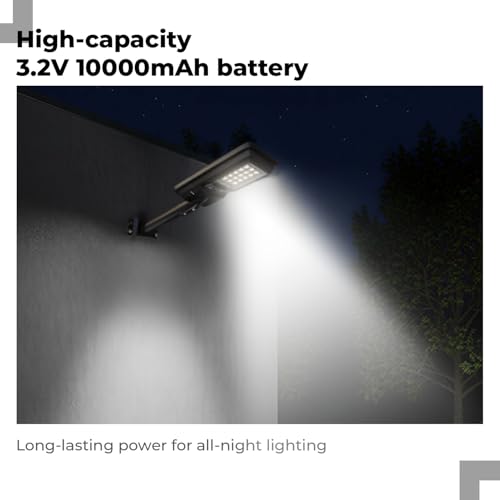 Image of Lifelong 140 W Solar Light for Outdoor Garden | 10000 mAh Waterproof Wall Light with Remote| Street Light with 2000 Lumens | Motion Sensor | Energy Saving for Home| Ideal for Gate, Yard & Pillar etc
