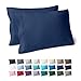 Premium 1800 Ultra-Soft Microfiber Collection Pillowcase Set (Standard Pillowcase Set of 2, Dark Blue)