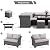 KIGOTY Patio Furniture Set?7 Pieces Outdoor Patio Furniture with Dining Table, Patio Table and Chairs Set, Wicker Patio Conversation Sofa Set with Ottoman (Grey-Light Grey, 7 PCS-B)