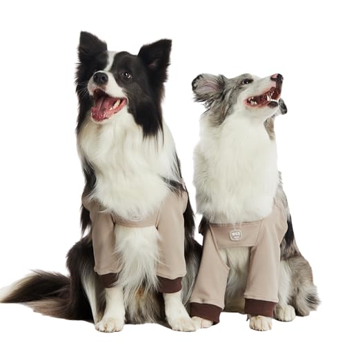 Image of Dogs Elbow & Shoulder Protectors for Medium or Large Pets 30lbs to 50lbs - Soft Cotton Brace Pads for Elbow Hygroma, Dysplasia, Osteoarthritis, and Joint Relief, Khaki, XXL