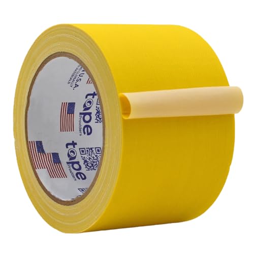 Image of WOD GTC12 Gaffer Tape, Yellow Low Gloss Finish Film, 3 inch x 60 ft. (Pack of 16) Residue Free, Non Reflective Cloth Fabric, Secure Cords, Water Resistant, Photography, Filming Backdrop
