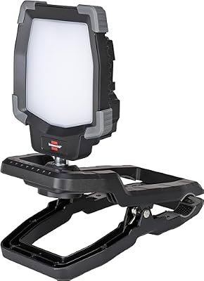 Brennenstuhl foco LED de batería recargable CL 4050 MA/lámpara de trabajo de 40W con dispositivo de sujeción (luz de trabajo con USB Powerbank, 3800lm, IP65)