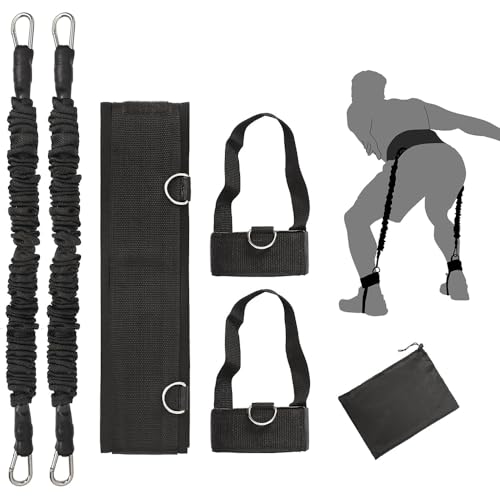 Vertical Jump Trainer,Leg Agility Training,Horizontal Leaping Fitness,Tension Rope with Storage Bag,Resistance Band,Jumping Trainer,for Leg Strength Training